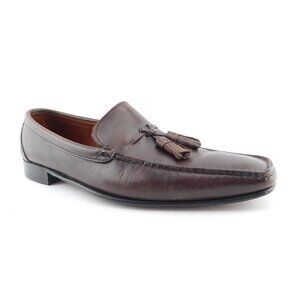 ALLEN EDMONDS Brown Leather Tassel Slip-on Loafers Shoes 9.5 B